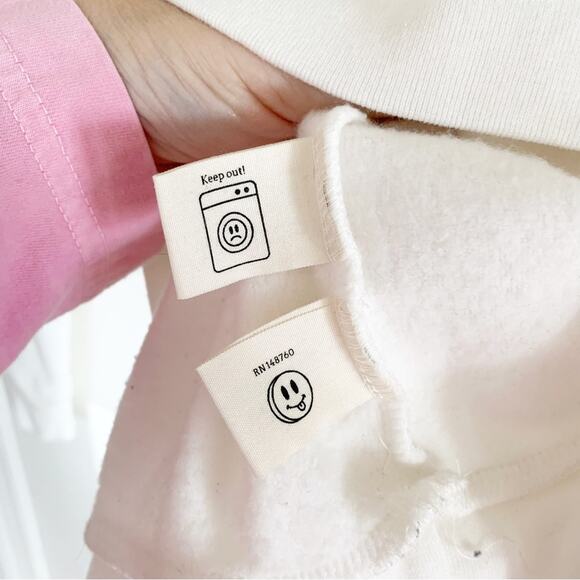 Bow & Drape Embellished Donut Current Mood White Sweatshirt Medium - Picture 7 of 7